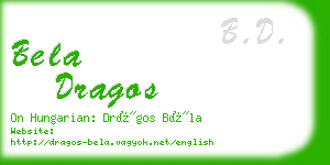 bela dragos business card